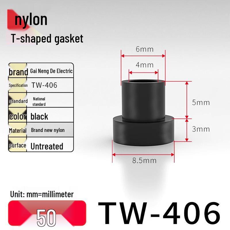 T-förmiger Nylon-Kunststoff-Dichtungsring und Schraubwellenhülse (Für dich: M2-M35)