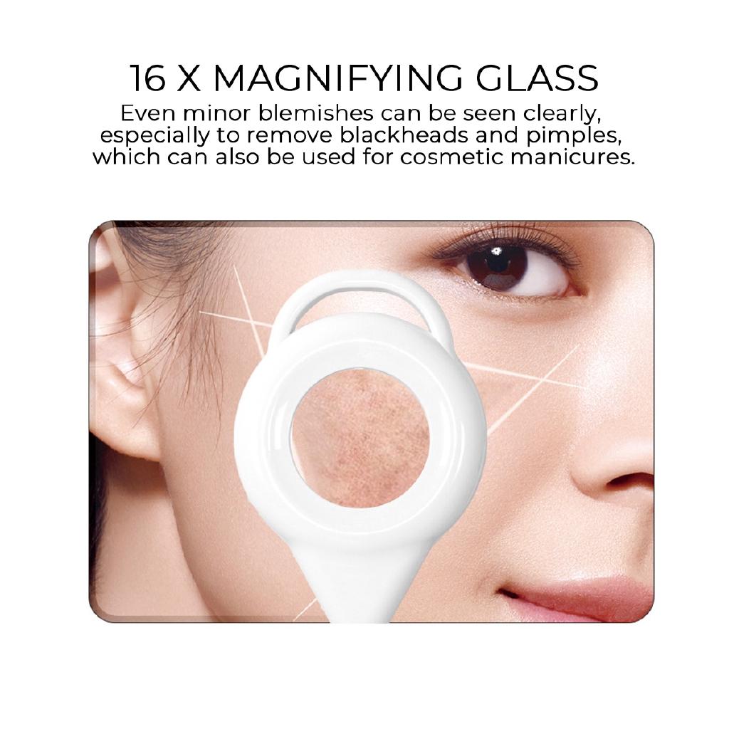 16X 220v-240V Glass Ligth Len Facial Light LED Magnifying Floor Stand Lamp Diopter Magnifier
