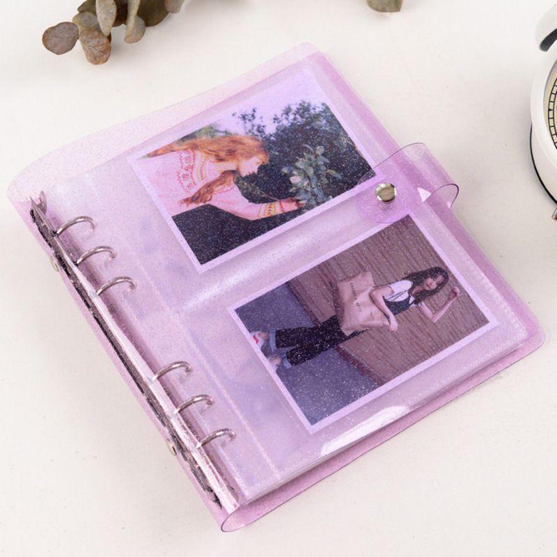 Velkokapacitní 6dírkové fotoalbum s třpytivým PP obalem na svatby a oslavy