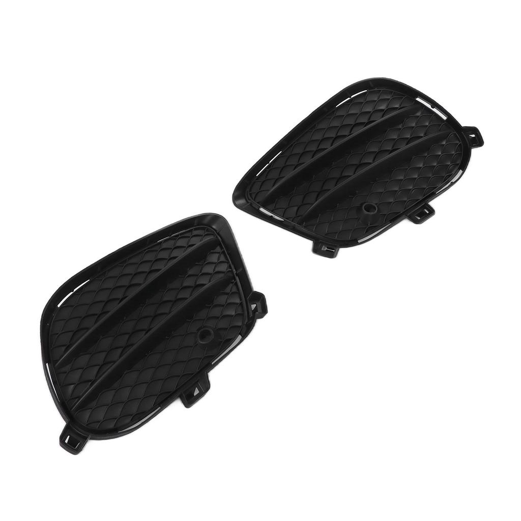 2pcs Front Fog Light Grill Cover Left Right ABS Black Replacement for Mercedes Benz GLE W166 AMG 2015‑2019