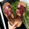 Summer Men Sandals Slippers Casual Fashion Outdoor Men's Leather Sandals Sewing Anti-slip Slippers Soft Breathable Casual Shoes