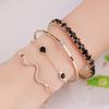 European-American Heart Knot & Butterfly Snake Bracelet Set - Geometric Hand Jewelry Accessories