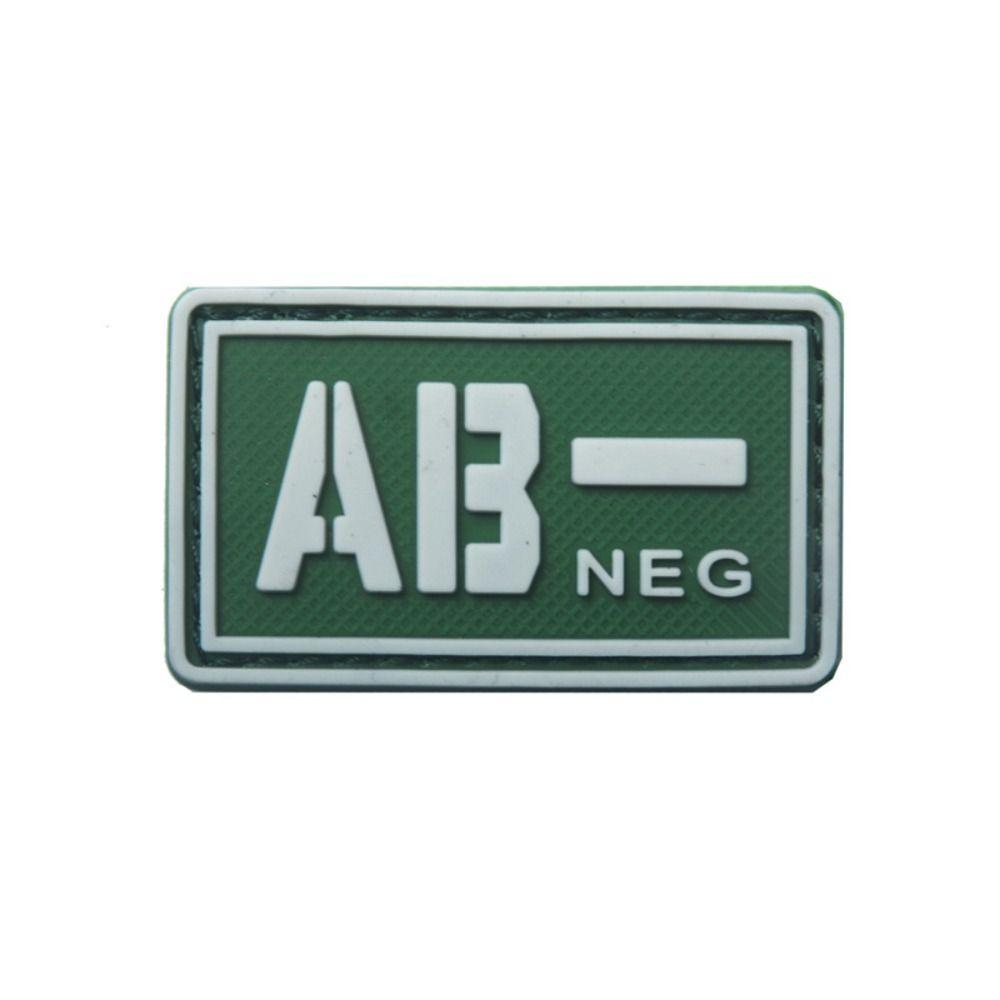 PVC Glue Stamp Blood Type Magic Sticker Embroidered Patch Emergency Armband  Helmet Decoration