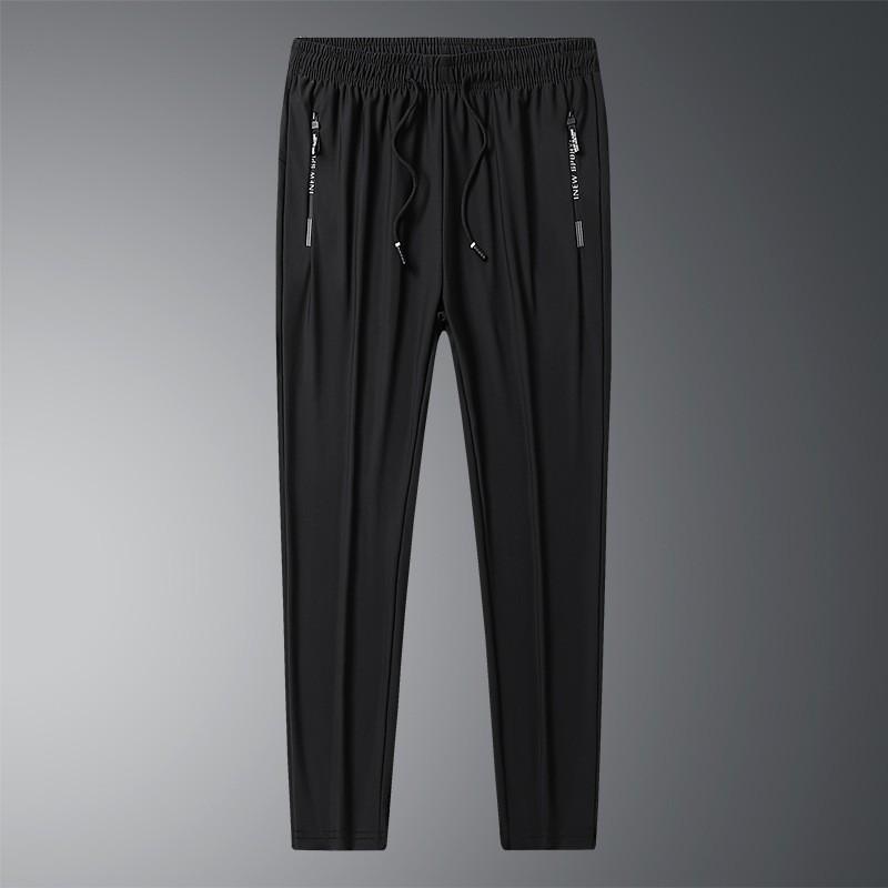 Übergröße Eis-Seide Herren Schnelltrocknende Sporthose, Sommer Dünn Elastisch, Locker & Atmungsaktiv.