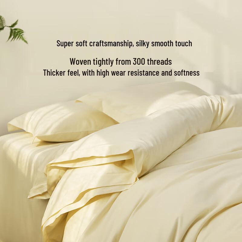 LUOLAI Home Textiles Pure Cotton 4-Piece Bedding Set