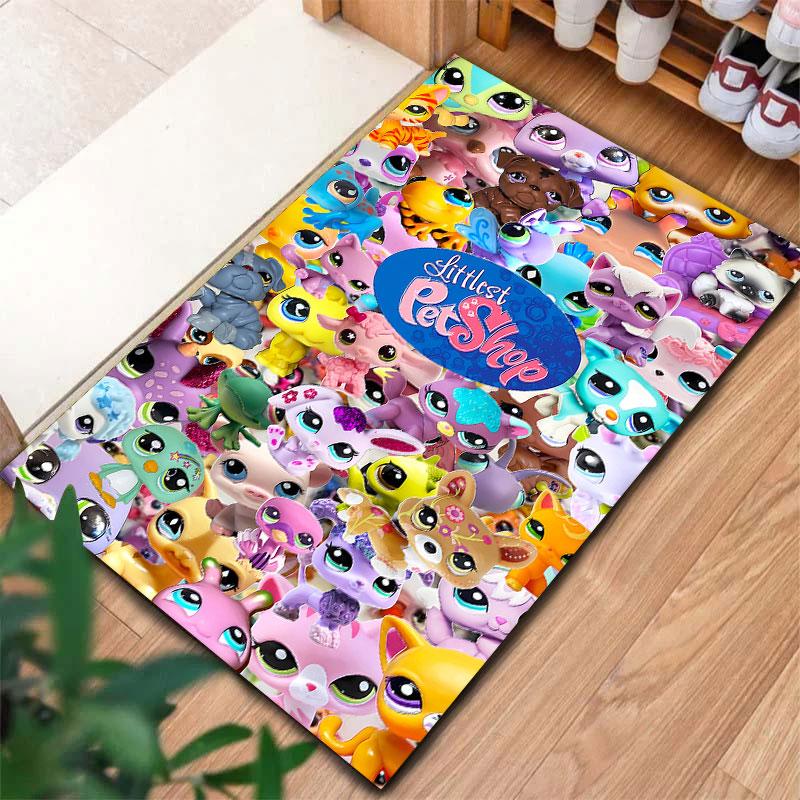 Littlest Pet Shop Carpet Rug for Living Room Bedroom Home Sofa Decoration,Kids play Non-slip Floor Mat