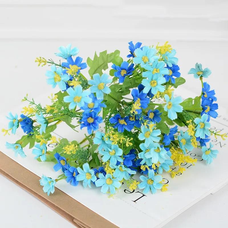 Artificial Flowers Daisies UV Resistant Colorfast Plastic Plants Home Wedding Windows Outdoor Decor  DIY Artificial Flowers