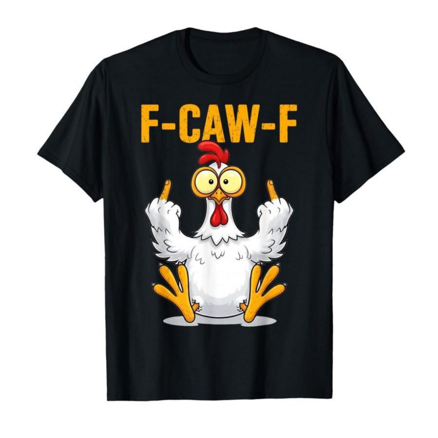 

European and American Fashion Minimalist Style A Fun Cartoon Rooster Shortsleeved Tshirt for Both Men and Women S чёрный