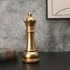 1 szt. Dekoracja rzeźby szachów międzynarodowych, Statuetka szachowa z żywicy, Złote figury szachowe Ozdoba wystawy okiennej, Kreatywny wystrój domu
