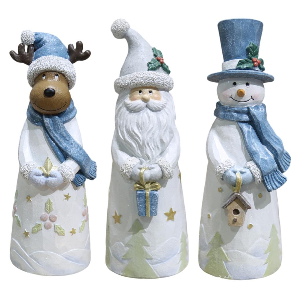 Santa Nowman Decoration, Christmas Carved Resin Ornaments, Table Decoration Gifts