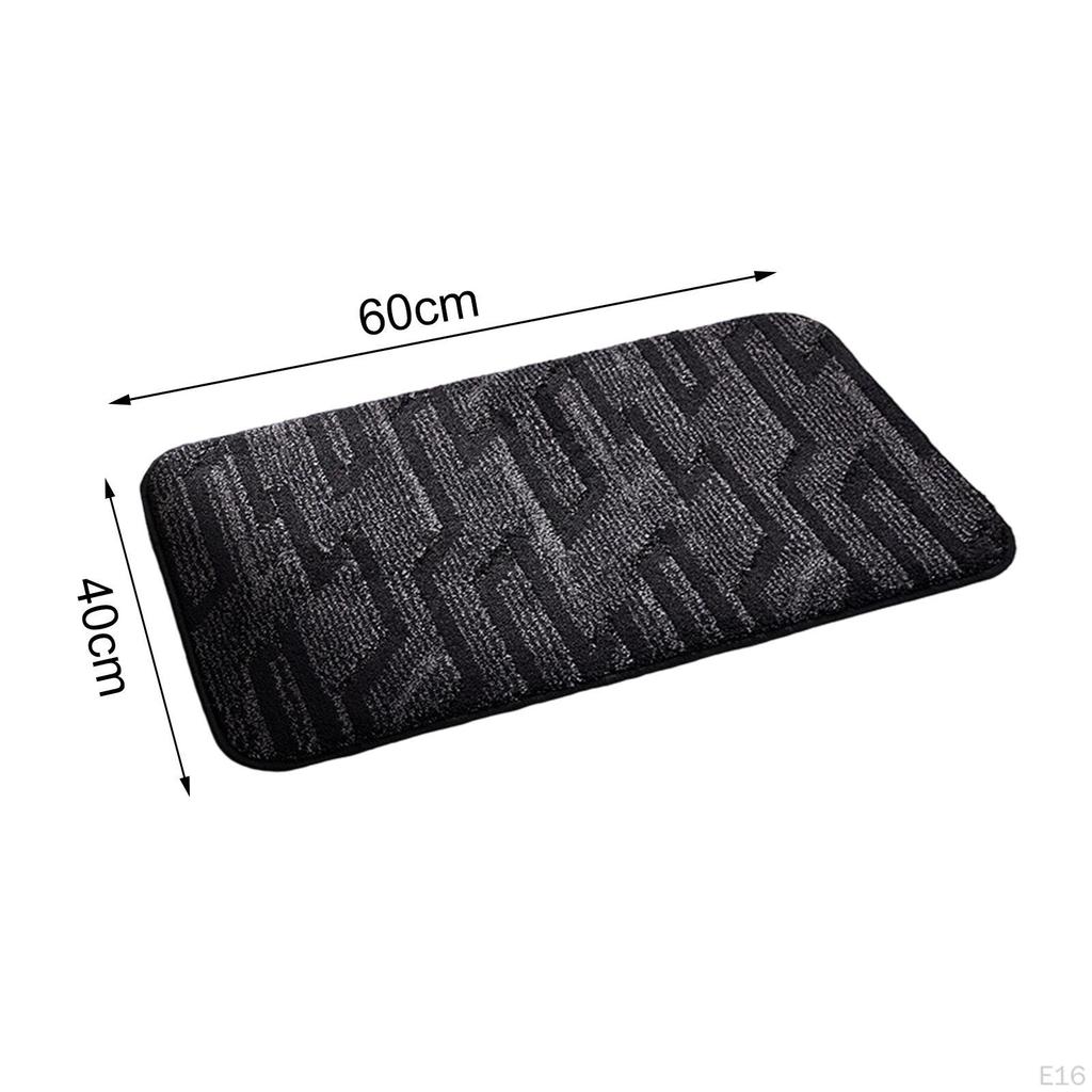 Bathroom Rug, 40x60cm Comfortable Absorbent Shower Rugs, TRP Back Slip Toilet Carpet Doormat for