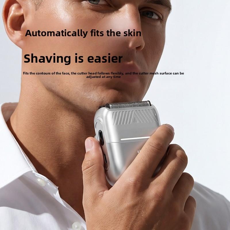 Electric Mini Two-in-one Digital Men's Shaving Knife with Magnetic Blade Head, Portable