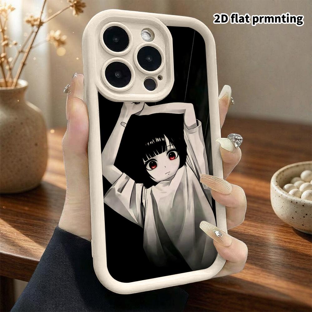 Phone Case: 2D flat, suitable for iPhone 18, 17, 16, 15, 14, 13, 12Pro protective case, dark-themed anime, perfect holiday gift for Christmas and Hall