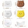 8pcs Plastic Desktop Spit Bone Dish Household Thickened Dinosaur Bear Cat Shaped Tableware Anti-drop Fruit Plate Table