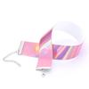 Holographic Choker Necklace Women PU Leather Chocker Handmade Laser Chocker Rainbow Punk Gothic Neck
