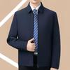 Men's Business Casual Autumn/Winter Warm Lapel Jacket with Cotton Padding