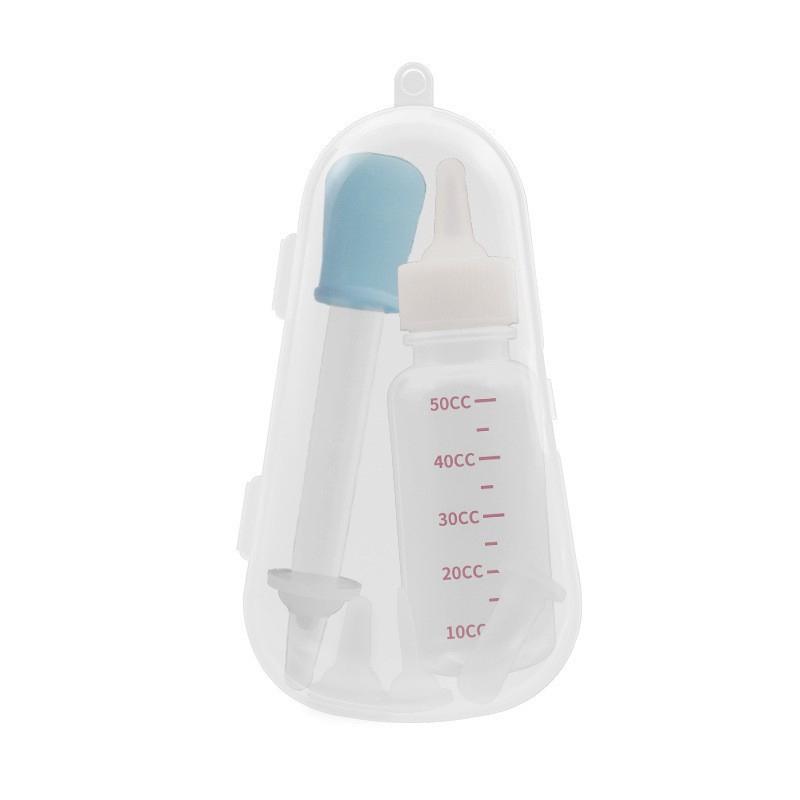 1Set Born Pet Feeding Bottle Kit Pet Medication Dispenser Kitten Feeding Device Feeding Silicone Nipple Born Pet Supplies