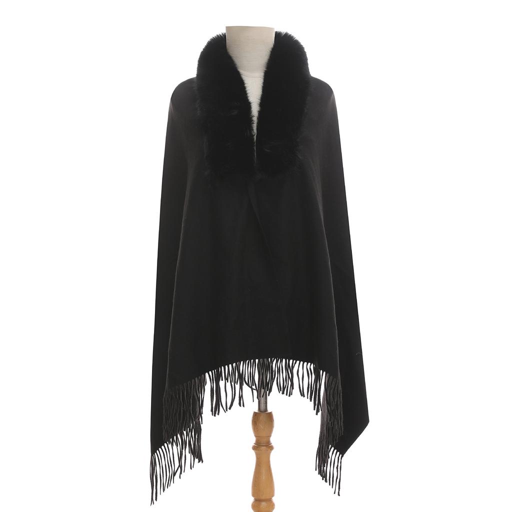 Damen Winter Strickschal, Lockerer und Warmer Umhang