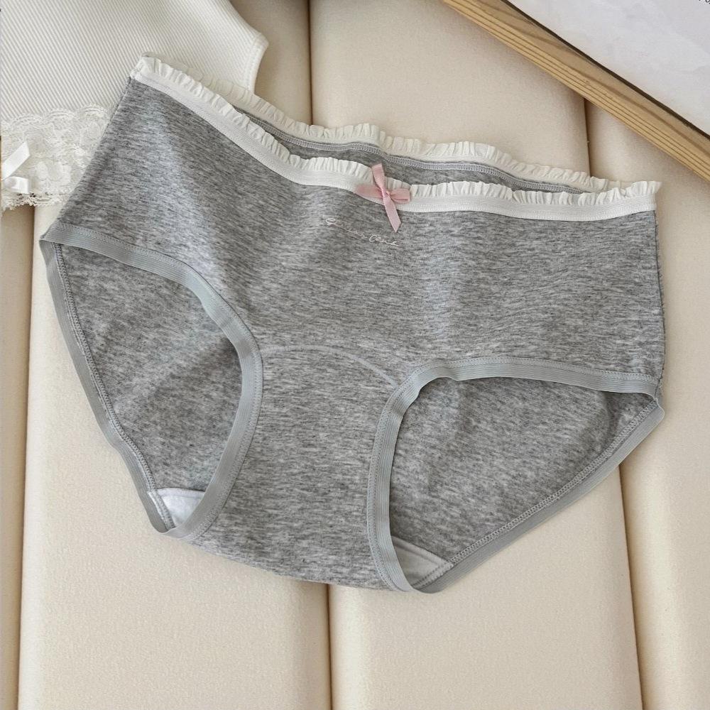 Girls' A-grade Cotton Underwear with Antibacterial Gusset - Soft, Breathable, Hip-Hugging, Mid-Waist, Sweet & Simple Triangle Shorts