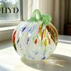 Pumpkin Ornament Mini Hand Blown Glass Ornament, Collectible Thanksgiving Halloween High-quality Faux Crystal Hanging Decoration for Fall, Harvest