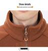 Woodpecker Men's Thickened Fleece Hoodie Jacket - Warm Stand Collar for Autumn/Winter Outdoor Sports