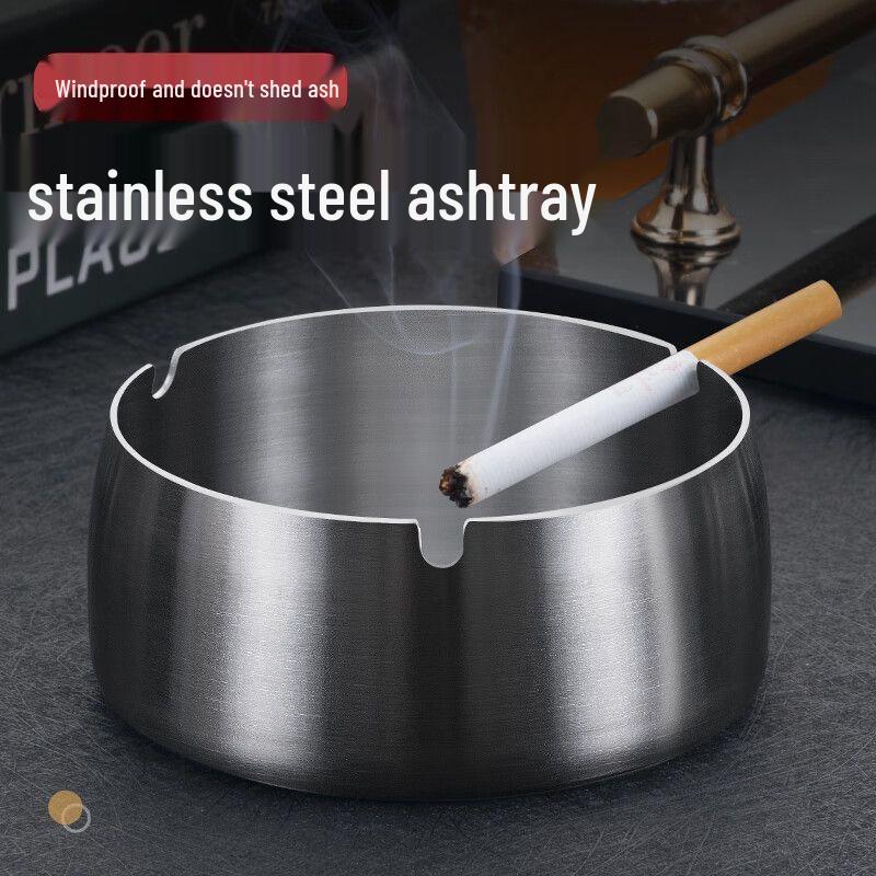 MOLUONA Windproof Stainless Steel Ashtray