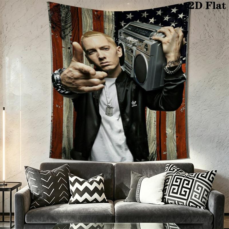 Eminem Wall Tapestry Aesthetic Wall Hanging Printed Fabric Blanket Decorative Tapestries for Bedroom Living Room Home Decor