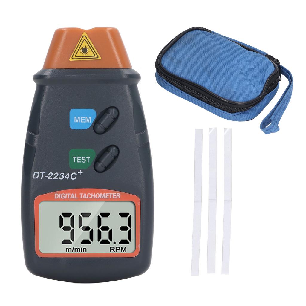 Digital Tachometer Laser Photo Non Contact Tach Meter Measurement Tool for Lathe RPM