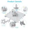 Rabbit Baby Comforter Blanket Soft Soothing Toy for Toddlers Sleeping Aid Hanging Animal Rattle