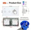 1 Gang EU Standard WiFi Smart Switch with WIFI USB Wall Socket, Tuya APP Remote Control Timer Power Outlet