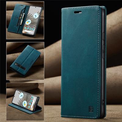Google Pixel 9 8 7 6 Pro Case Leather Magnetic Flip Cover For Google Pixel 9 Pro XL 7A Phone Case Wallet Cover Stand With Holder