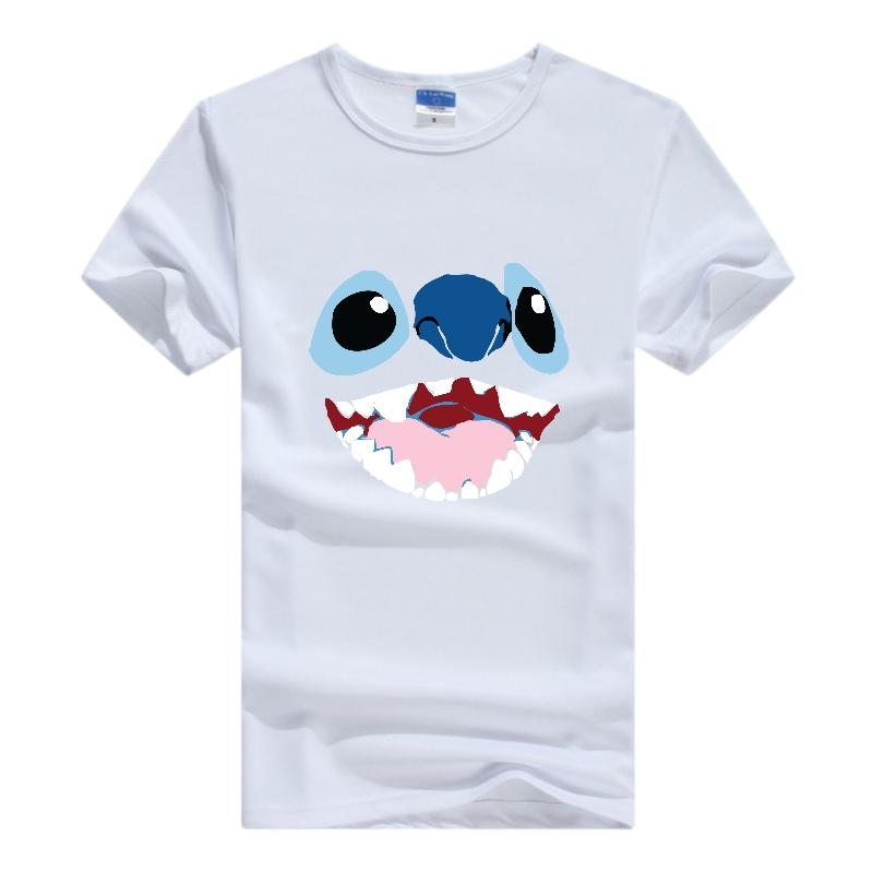 Disney Kawaii Lilo Stitch Print Hippie Cheap T-Shirt Summer Loose White Cute Stitch Ladies Tops Harajuku Men Tees Women Blouses