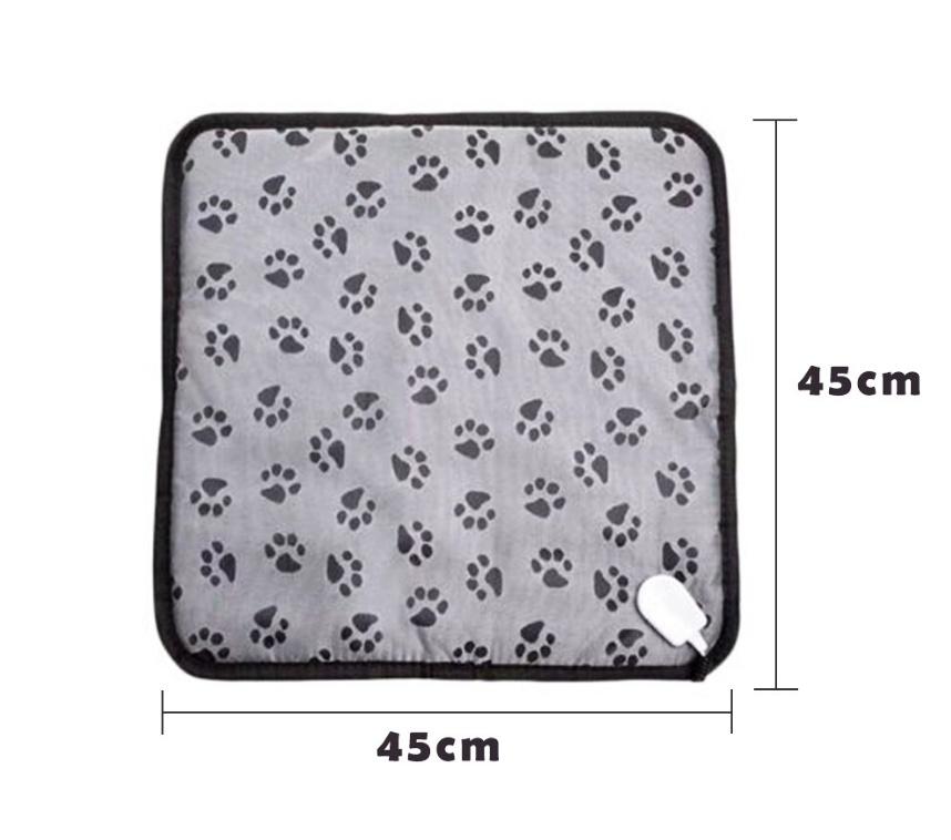 Pet Heating Pad Electric Heat Mat for Cat Dog Puppy Whelping UK, 45x45 cm 20W / 70x45 cm 30W, Oxford Cloth Leather, 3 Gears