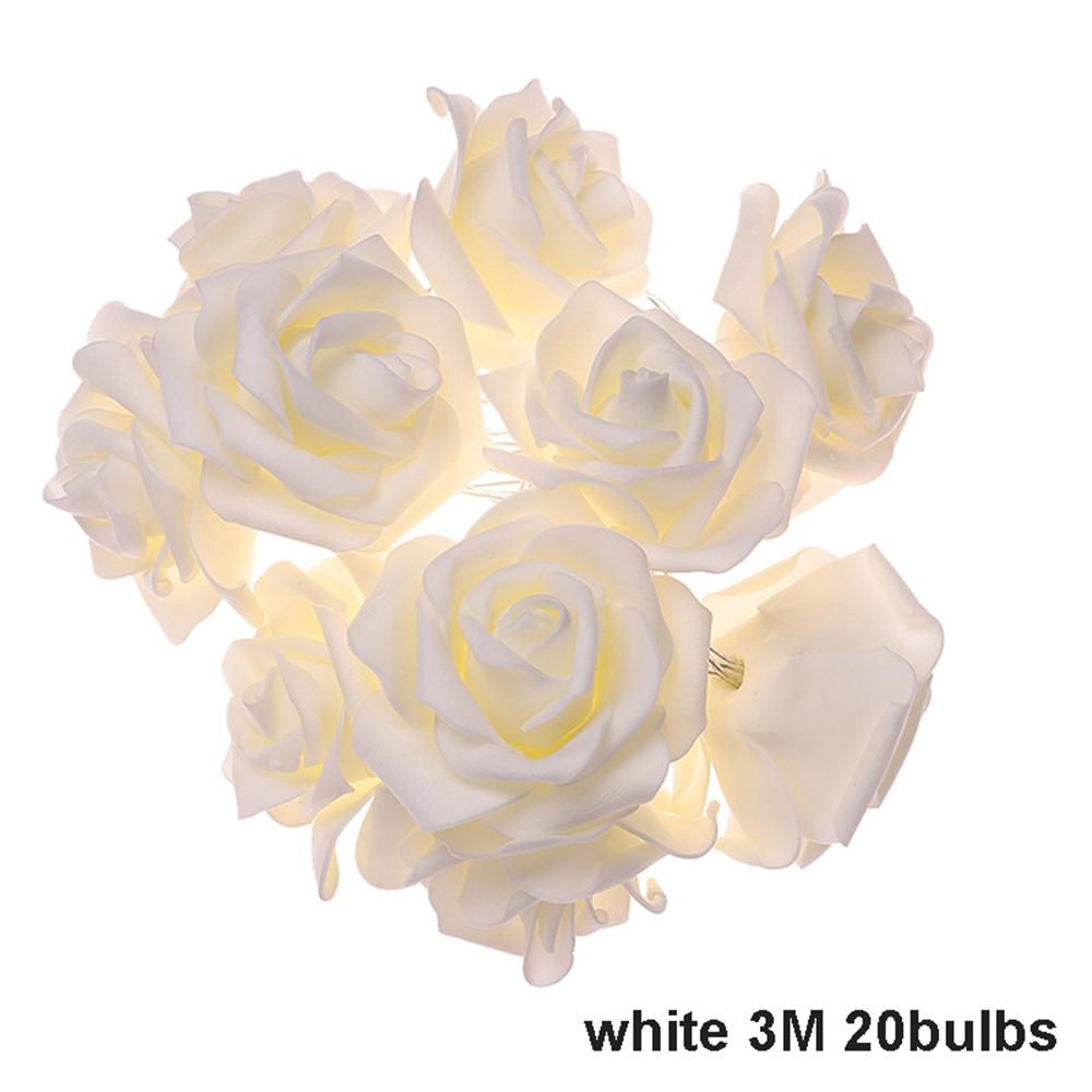 

5 см 20/40 лампочек Валентина Свадьба Домашний Декор USB Роза Гирлянда Сказочная Лампа Светодиодный Цветок 3M 20bulbs белый