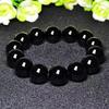 Black Simple Elegant Imitation Agate Obsidian Bracelet Zodiac Year Couple Beads Gift for Best Friend Student Day Gift