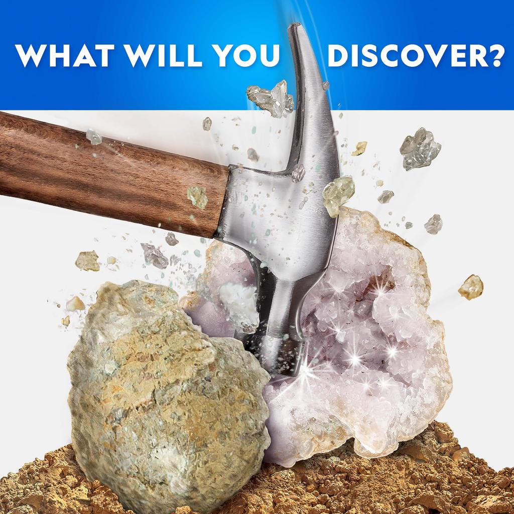 National Geographic Crack Open 15 Geodes and Explore Crystals with NATIONAL GEOGRAPHIC [National Geographic] [Product]