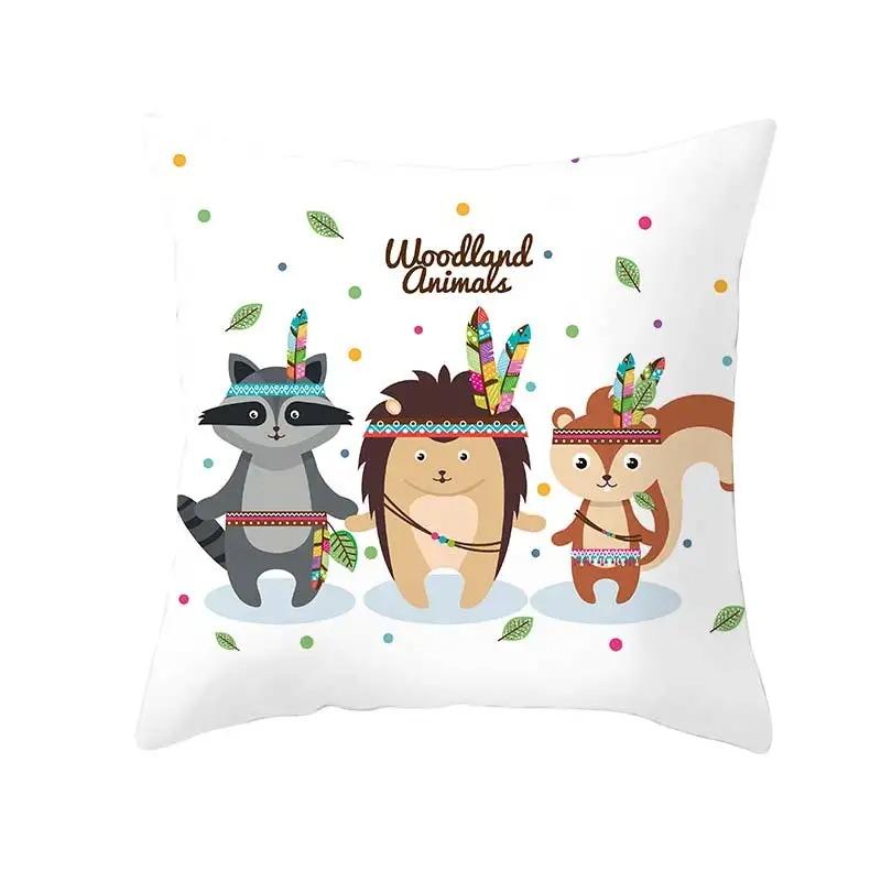 Funny Cute Animal Print Pillowcase Car Ornaments Office Living Room Home Pillowcase