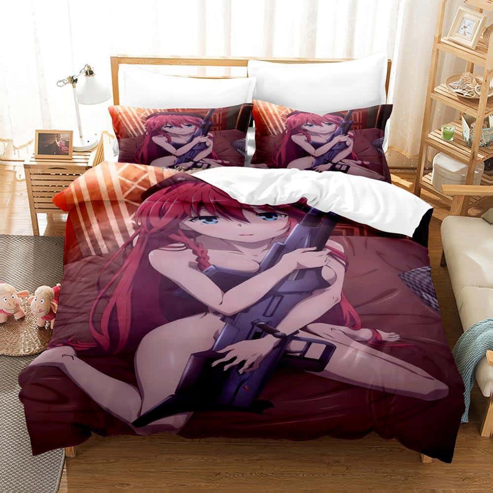 Kawaii Anime Lilith Asami Trinity Seven Bedding Set Single Twin Full Queen King Size Bed Set Adult Kid Bedroom Duvet Cover Sets