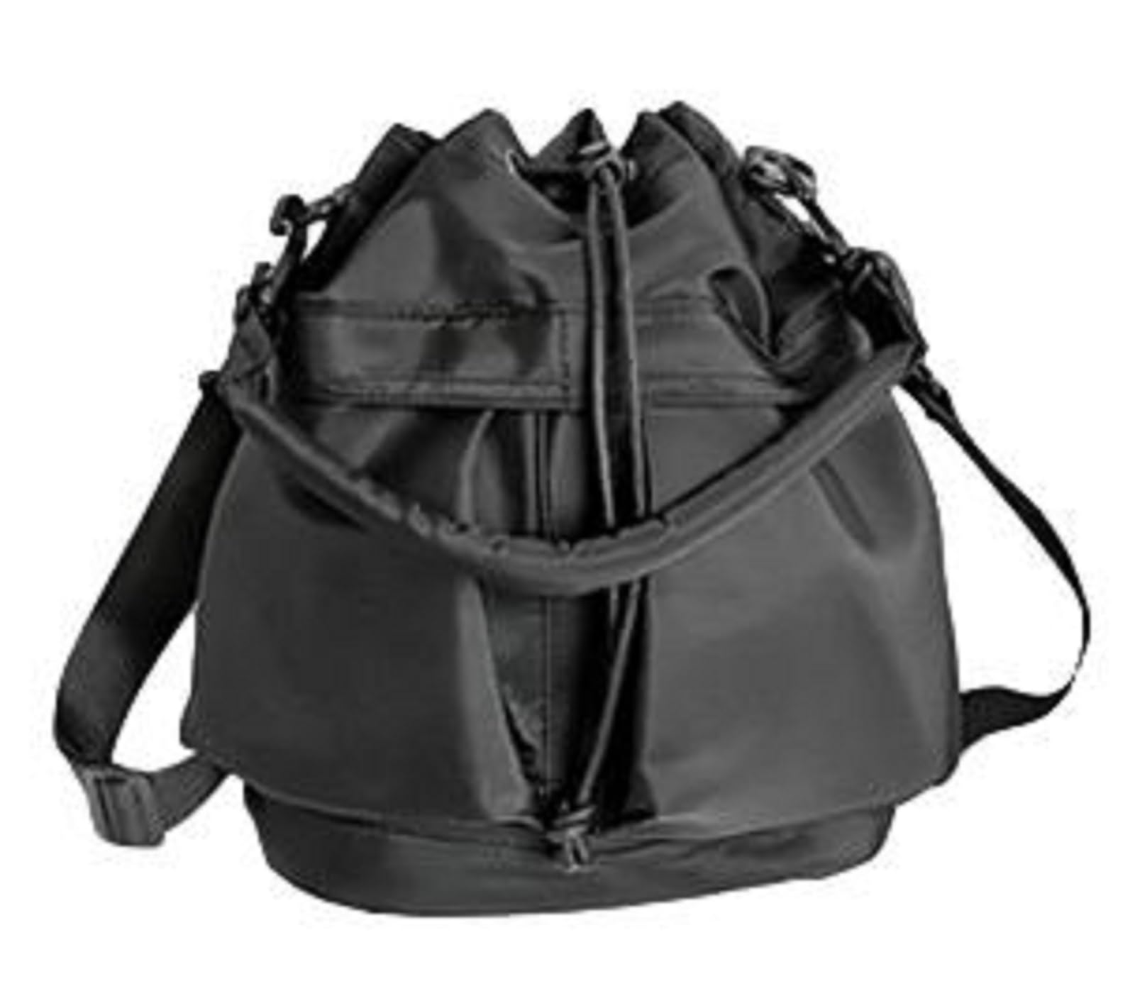 

Nylon Shoulder for 1/2plus 2-Way Bag, Drawstring, Over-the-Shoulder Bag, Handbag, Waterproof, Water-Repellent, Business, Women s (Black) чорний