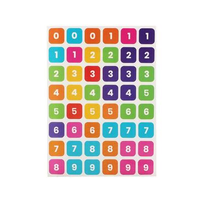 Stickers - Numbers - Calculation - Addition - Subtraction - Multiplication - 96 Pieces