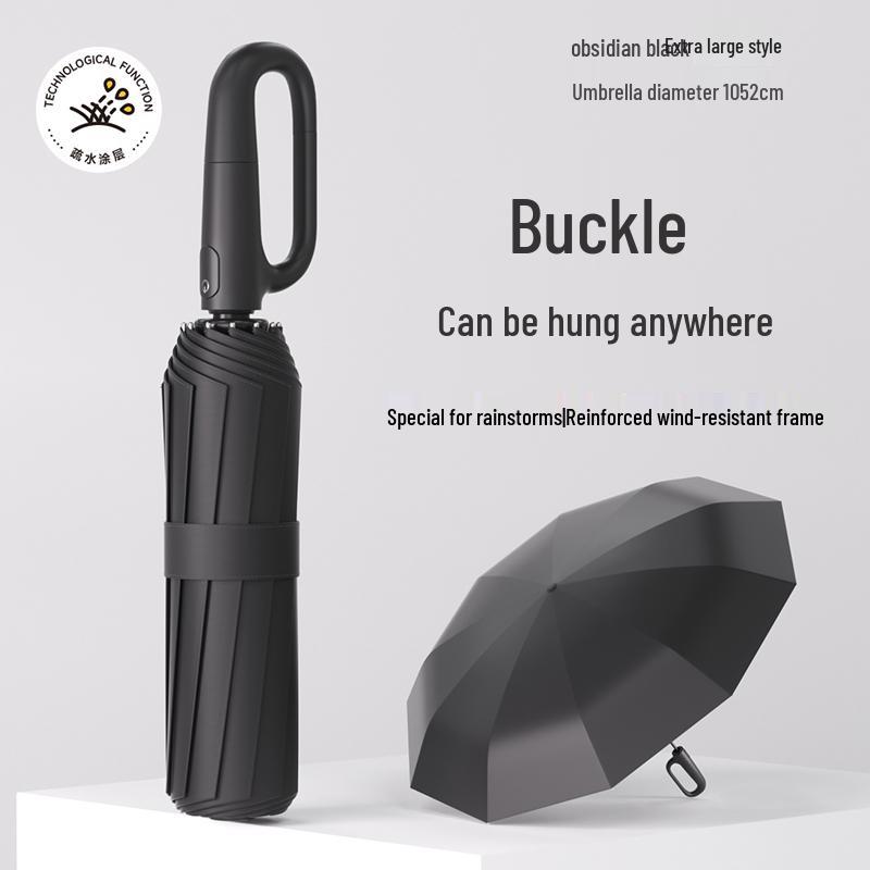 Large Automatic Folding Umbrella for Men & Women - Dual-Use Sun & Rain Protection with UV Sunshade