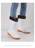 White High-Top Rain Boots: Acid, Alkali, Corrosion Resistant, Waterproof, Oilproof Farm Shoes