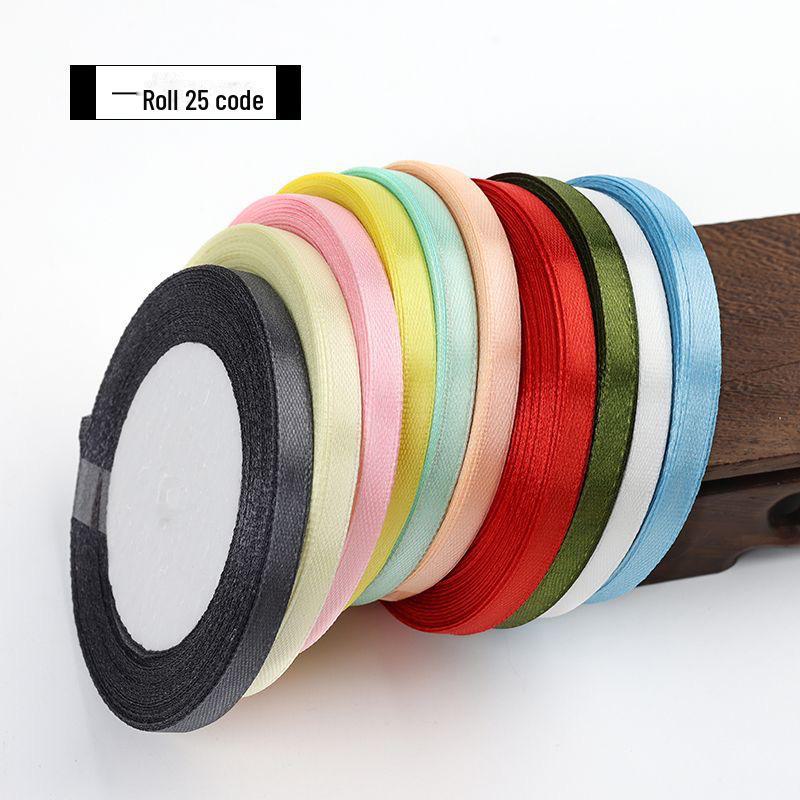 0,6 cm saténová stuha pro DIY mašle, čelenky do vlasů, svatební kytice a balení dárků
