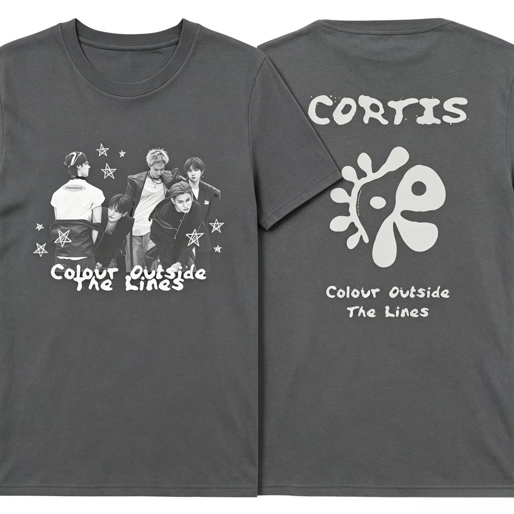 Sommer-Heißverkauf KPOP CORTIS Grafik-T-Shirt Y2K Herren Damen Baumwolle Gothic Rundhals-T-Shirt mit Aufdruck Kurzarm Leichtes Freizeit-T-Shirt