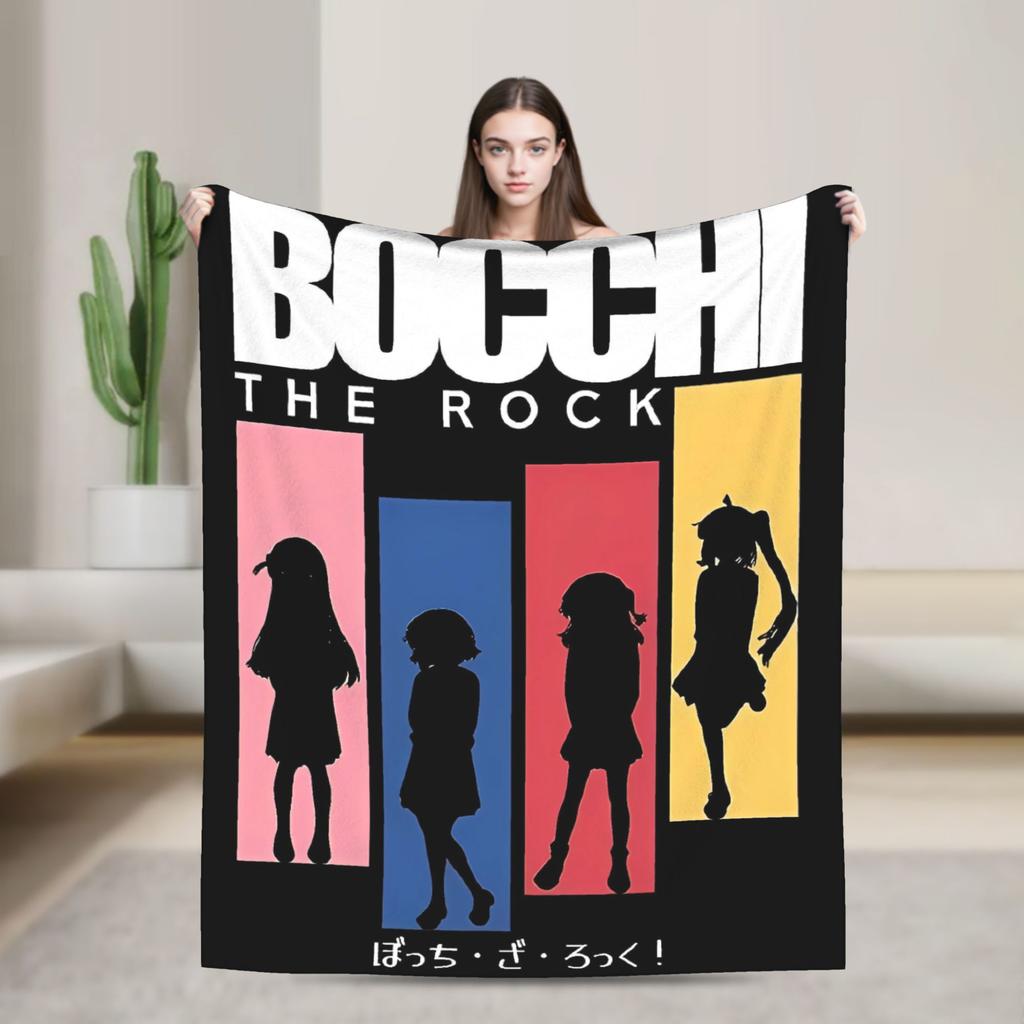 BOCCHI THE ROCK Blanket Quality Warm Soft Throw Blanket Winter Camping Couch Bed Comfortable Bedspread