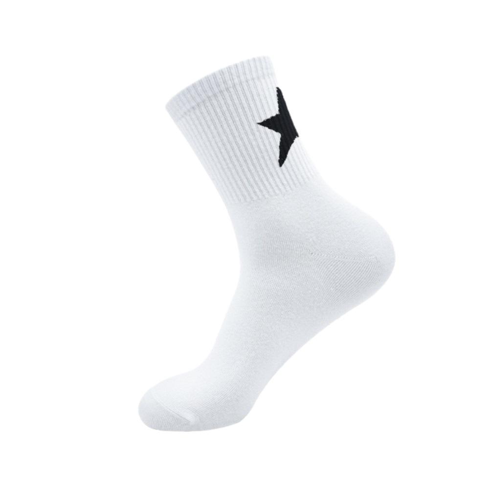 5 Pairs Of Pentagram Men'S Tall Crew Work Socks Moisture Wicking Sports Socks