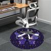 1pc Butterfly Night Office Round Area Rug,  Mat Suitable For Office, Under Office Chairs Bedroom Living Room Home Decor, Room Deco