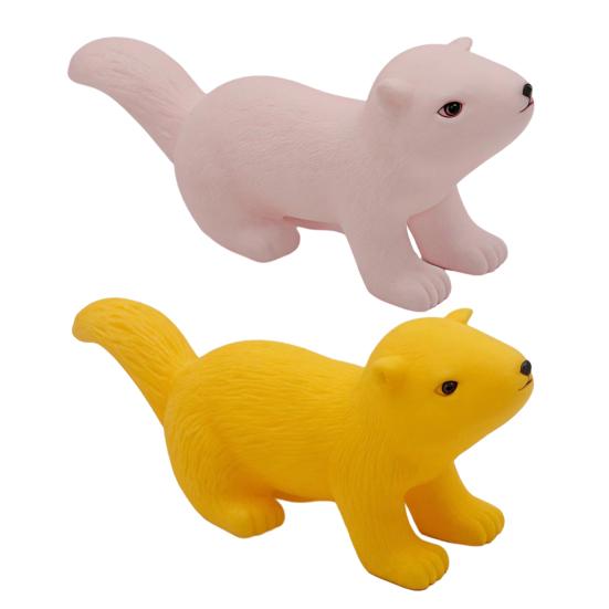 Realistic Squirrel Squeeze Toy with Sound Soft TPR Fidget for Kids Adults Cute Animal-Shaped Decompression Gadget for Children