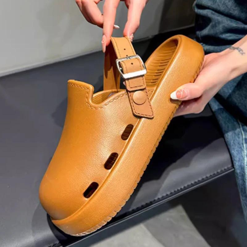 Fashion Smile Men's And Women's Slippers Soft Closed-toe Non-slip Slippers Summer Fashion EVA Slippers Outdoor Breathable Beach Slippers