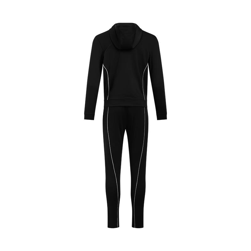 Under Armour Dres Logo Bluza z kapturem Długi rękaw Top Slim Wygodny Modny Długie spodnie Zestaw casualowo-sportowy Męskie Dresy Czarne 1390152-001